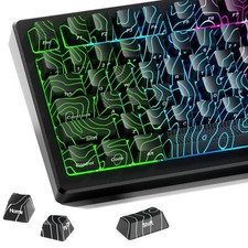 HITIME XVX Shine Through Keycaps w/IMD Tech, Custom Topographic Keycaps 60 75... picture