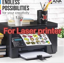 50 pcs Waterproof Printable Vinyl Sticker Paper for Laser Printer Size 8.5