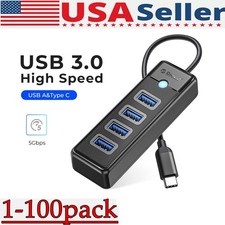 4 Port USB C Hub Splitter Multi Adapter 5Gbps High Speed PC Desktop Laptop LOT// picture