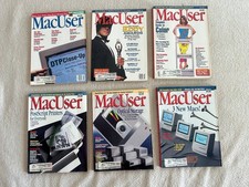 Lot of 6 MacUser Magazines 1990 Vintage Apple Macintosh Computers picture