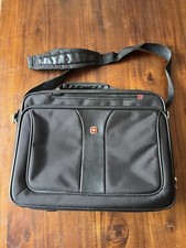 Wenger Swiss Gear Computer Laptop Tablet Travel Briefcase Bag Black W/ Strap picture
