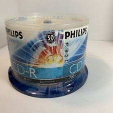 50 Pk Philips 52X Speed 700 MB 80 MIN Blank CD CD-R Discs for Digital Media picture