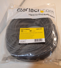 StarTech.com 100ft CAT6 Ethernet Cable - Black CAT 6 Gigabit Ethernet Wire -650 picture