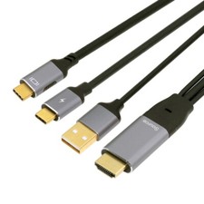 HDMI 4K Source to Type C USB-C Reversed Displays Male HDTV Cable for Laptop 2.0m picture
