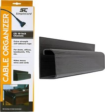 J Channel Desk Cable Organizer by SimpleCord - 5 Black picture
