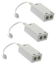 3x ADSL ADSL2+DSL Modem Splitter Telephone Phone Fax In Line Filter Network RJ11 picture