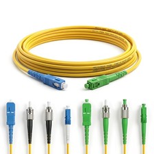 2PCS APC/FC to UPC/ FC Simplex Singlemode Fiber Optic Patch Cords 20M picture