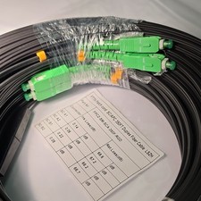 FTTH SC/APC to SC/APC 350ft Duplex Fiber Patch Cord LSZH FPC2-SM-SCA(Set Of 4pc) picture
