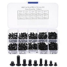 450Pcs Laptop Computer Screw for Universal Laptops PC Case DIY Repair Black picture