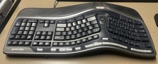 ADESSO PCK-308UB BLACK Wired Ergonomic Multimedia Touchpad Keyboard TESTED WORKS picture