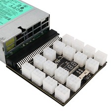 Breakout Board Server Power Supply Adapter 1200W PCI-E for HP GPU Mining 17x6Pin picture