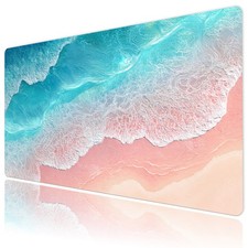 Tropical Beach Mouse Pad Blue Ocean Desk Mat for Keyboard and Mouse Desk Pad picture