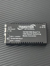 TRANSITION NETWORKS 10/100/1000 BASET TO 1000 BASEX CONVERTER M/GE-PSW-SX-01 picture