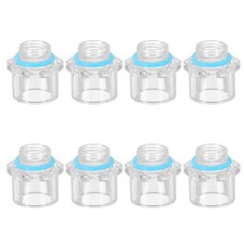 8Pcs Clear Fitting, G1/4 Male Thread to 14mm ID PC Pipe Fitting Adapter picture
