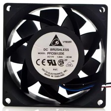 Delta PFC0812DE 8038 12V 1.86A 8CM 3-Wire Server Cooling Fan picture