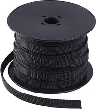 Keco 100Ft – 1/2 Inch PET Expandable Braided Cable Sleeve – Wire Sleeving for Au picture