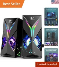 Sleek 10W RGB PC Speakers - Touch-Controlled Stereo Sound for Immersive Gaming picture