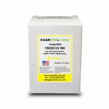 HP FB250 Compatible UV ink 3.2 Liter Box - YELLOW CH218A - MADE IN USA picture