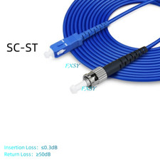 2Pcs 1m 2m 3m 5m 10m 15m SC/UPC to ST/UPC SM OS2 Armored Fiber Optic Patch Cord picture