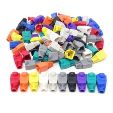 100 Pack Cat5E Cat6 RJ45 Ethernet Network Cable Strain Relief Boots Plug Cover picture