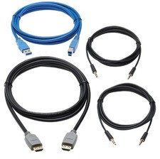 Tripp Lite HDMI KVM Cable Kit, 4K HDMI, USB 3.2 Gen 1, 3.5 mm Audio Jack 4 in 1 picture