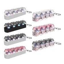 LED Light Up Keyboard Clicks Toy 4Key Keycap Tester Keychain For Anxiety Relief picture
