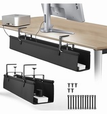 Oxford Cloth Under Desk Cable Management Tray,No-Drill 48