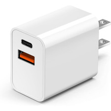 2 Pack 20W USB-C Fast Charger Dual Port USB C + USB A Power Adapter picture