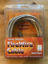 15 Ft Firewire 1394 6 Pin By Orange Micro 2002 Vintage NOS New picture
