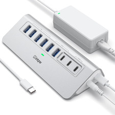 Powered USB Hub 10Gbps 9 Port USB C Hub with USB A and USB C 3.2 Chargers Laptop picture