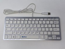 FlyStone Ultra Slim USB Keyboard 78-Key Compact Silver NEW FAST SHIPPING PC MAC picture