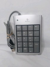 Targus PAUK10U Numeric 10-Key Number Keypad 2-Port USB Silver Pad Numlock Works picture
