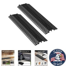 2-Pack Heavy Duty Cable Cover Ramp, 38.39'' for Indoor/Outdoor Safety picture