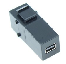 Keystone Jack Wallplate Insert/Coupler Type Mini DisplayPort F/F  Black picture