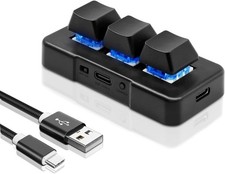 3-Key Mini Keypad USB Type C Wired Hot Key Customized Program with RGB LEDs picture