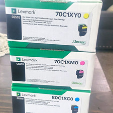 Lexmark Genuine Return Program Toner Yellow Magenta Cyan CS510 CX510 Lot picture