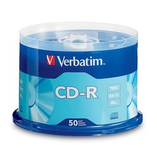 Verbatim CD R Blank Discs 700MB 80 Minutes 52x Recordable Disc for Data and picture