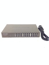 TP-Link TL-SF1024D 24-Port 10/100 Mbps Ethernet Switch w/ Power Cord, WORKING picture