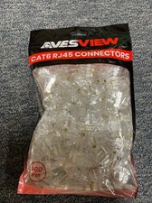 AvesView 100-Pack Cat 6 Pass Through RJ45 Connectors Ethernet Cable Connector picture
