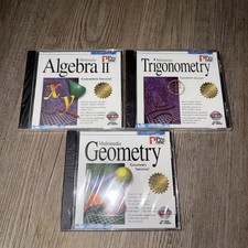 Pro One Math Instruction Series Algebra II Geometry & Trigonometry CD Rom Lot picture