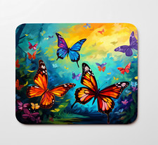 Colorful Butterflies Mouse Pad 9.5
