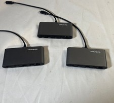 LOT OF 3 StarTech TB3DKM2HDL Dual Monitor Thunderbolt 3 Mini Dock 4K 60Hz HDMI  picture