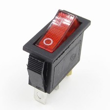 5PCS 3 feet 2 files KCD3-102N Red Lamp power switch 15A Ship type switch picture