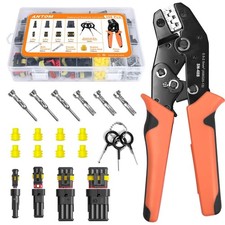 Waterproof 1/2/3/4 Pin Connectors 356pcs Ratchet Crimper Tool Electrical Set picture