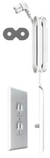 Sleek Socket Ultra-Thin Outlet Concealer 6-Foot C7 Power Cord For Mounted Tvs picture