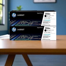 Open Box HP 206A Black Original LaserJet Toner Cartridge (2-pack), W2110A picture