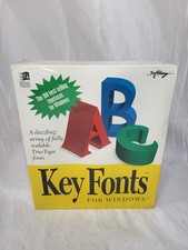 Microsoft Key Fonts for Windows BRAND NEW SEALED Old Stock NOS Softkey VTG 1994 picture