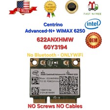 Intel Centrino Advanced-N + WiMAX 6250 Half Mini PCIe WiFi Card 622ANXHMW 802.11 picture