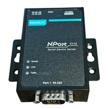 Moxa NPort 5110 1 Port RS-232 Serial Device Server with Power Adapter Box picture