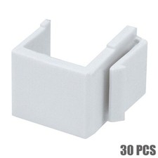 30 Pcs Blank Keystone Insert Snap In Hole Filler For Wall Plate Faceplate White picture